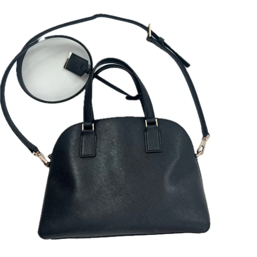 Kate Spade New York Cameron Street Large Lottie Satchel Crossbody Black Leather